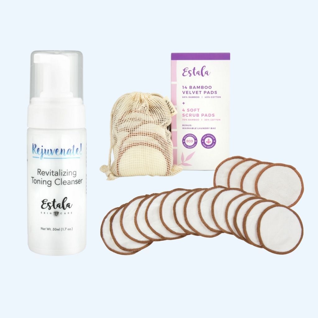 Skin Cleansing Kit - Toning Cleanser & Makeup Remover Pads
